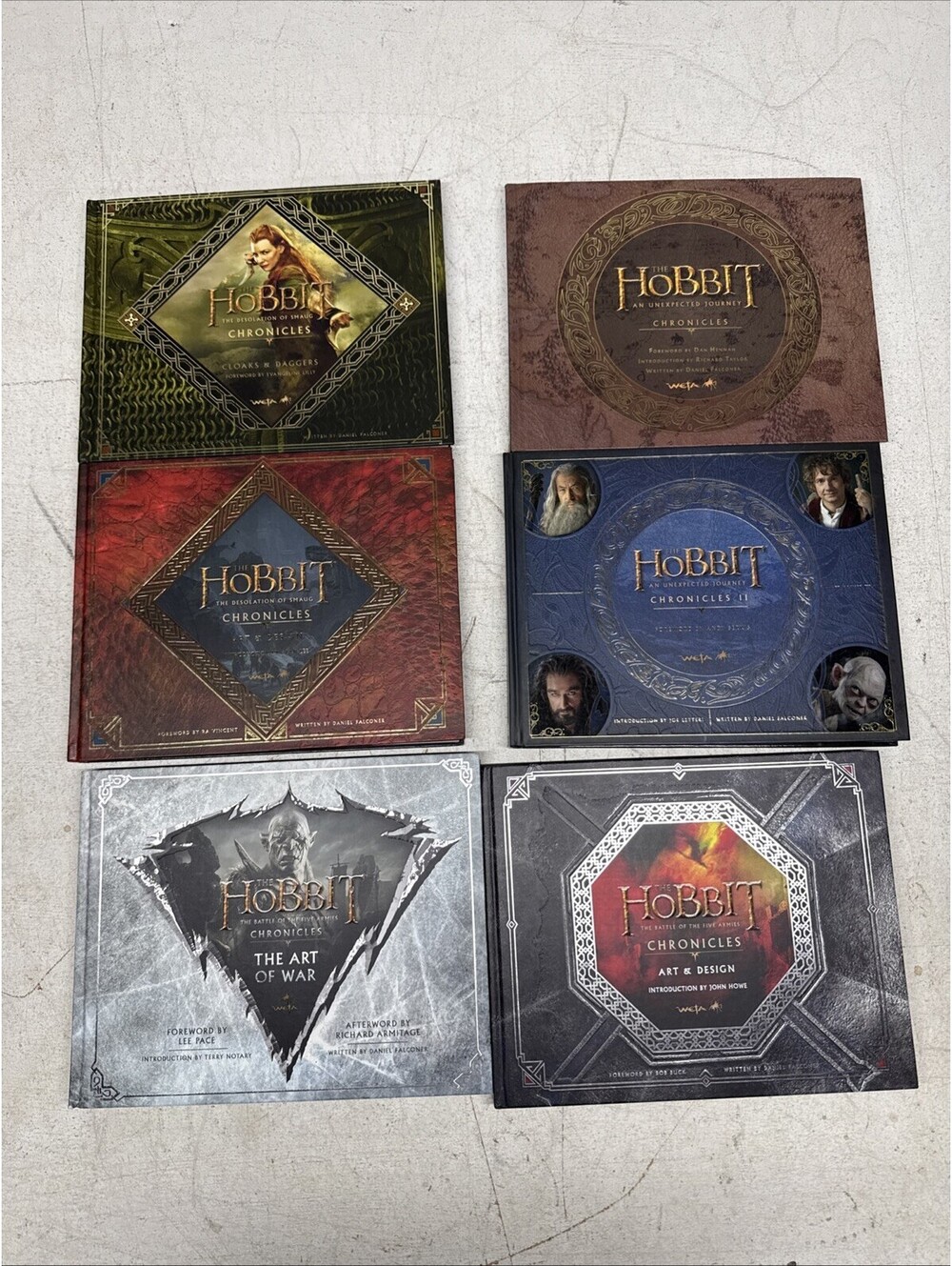The Hobbit Chronicles Weta Workshop 6 Book Set Art & Design Art of War Hardcover